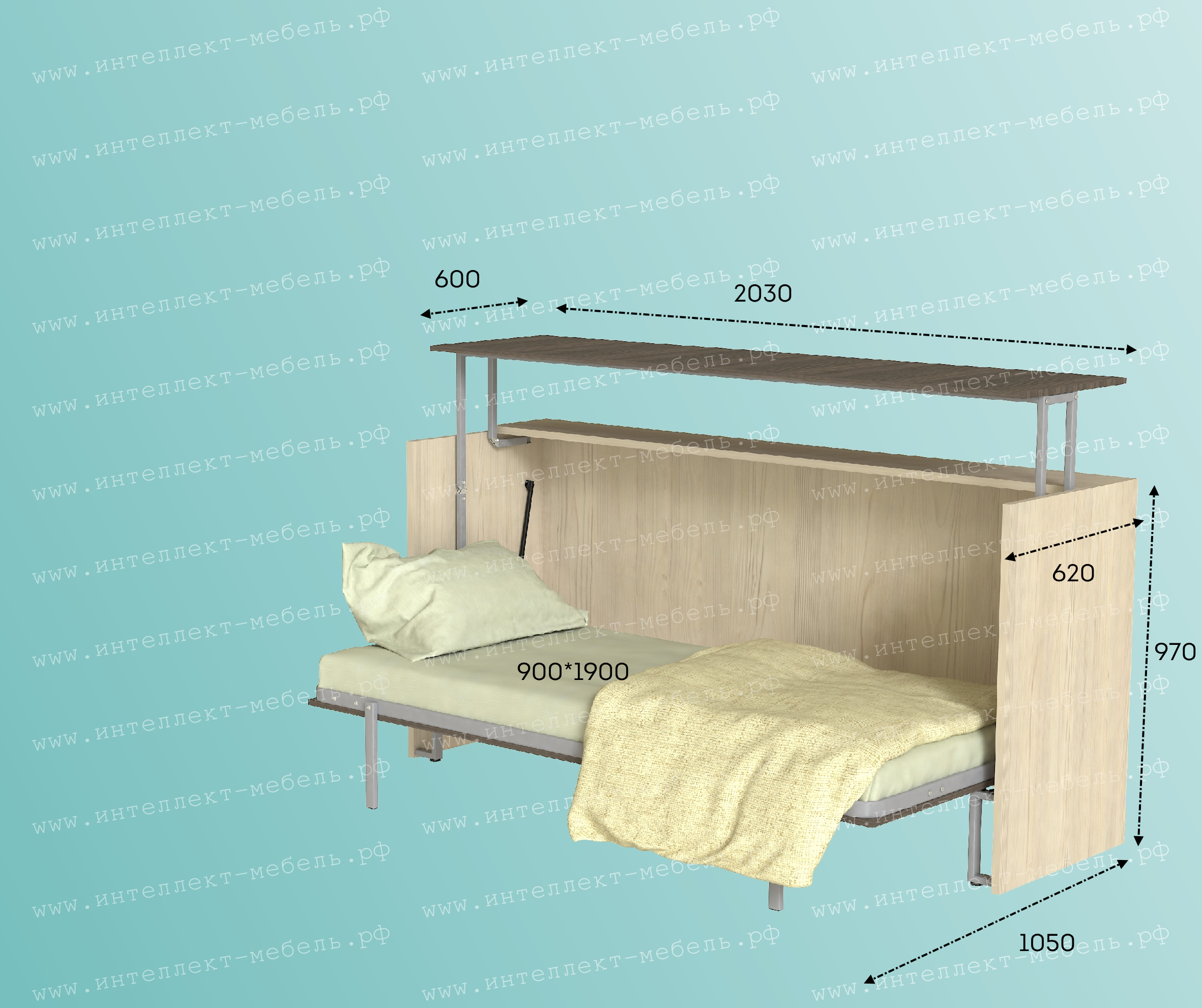 Кровать стол односпальная трансформер